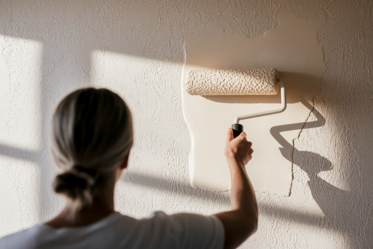 Peinture épaisse pour mur irrégulier : Rénovation des Surfaces Crépi