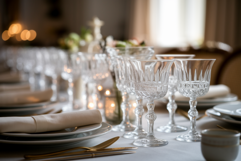 Position des verres à la française : comment procéder pour le dressage de table ?